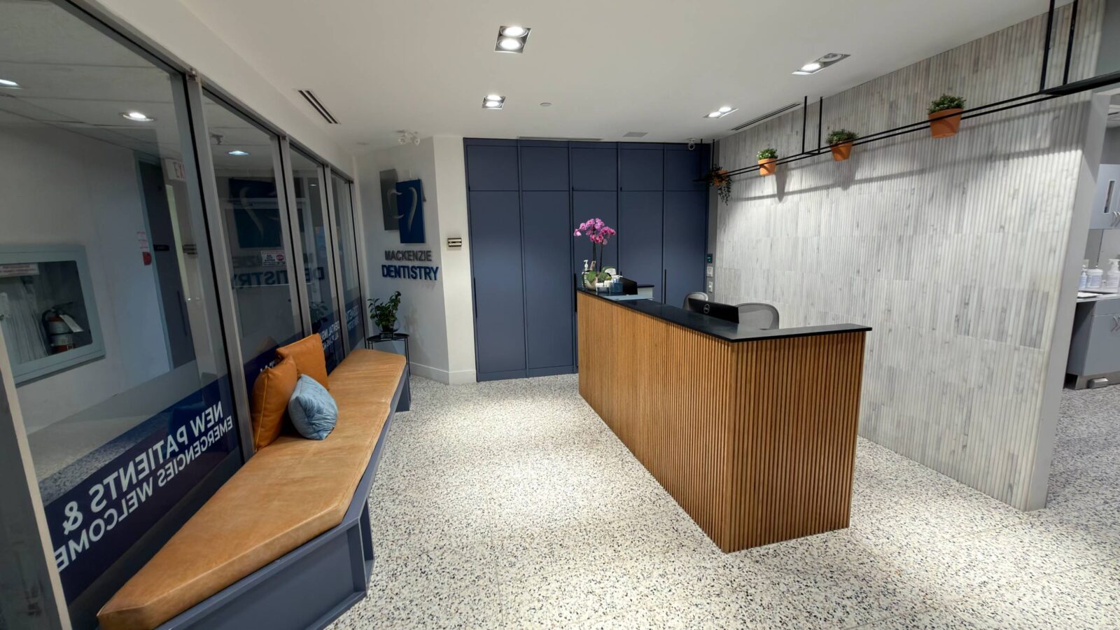 Reception area at Mackenzie Smiles Dentistry in Richmond Hill