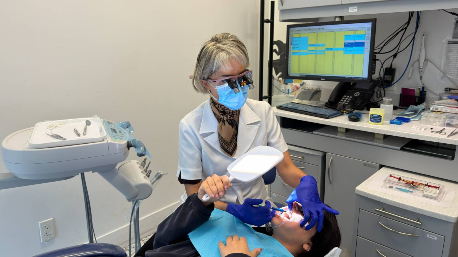 Dental examination at Mackenzie Smiles Dentistry